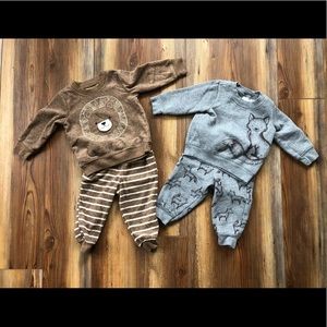 Bundle of Carter’s warm Fleece lined jogger/sweatshirt sets